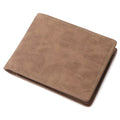 Fashionable Large-Capacity PU Leather Wallet for Men Folding Money Bag Lightweight Short Purse with Multi-Card Slots