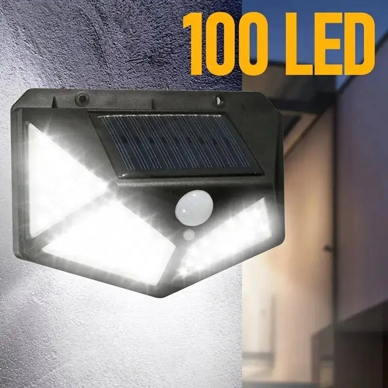 1/2/4/6 قطع 100 مصباح حائط LED خارجي يعمل بالطاقة الشمسية مع مستشعر حركة PIR إضاءة شوارع تعمل بالطاقة الشمسية لتزيين الحدائق