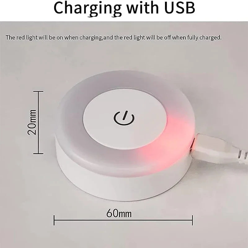 مصباح ليد محمول قابل لإعادة الشحن بمنفذ USB إضاءة ليلية لغرفة المعيشة وغرفة النوم. مصابيح زينة وديكورات منزلية.